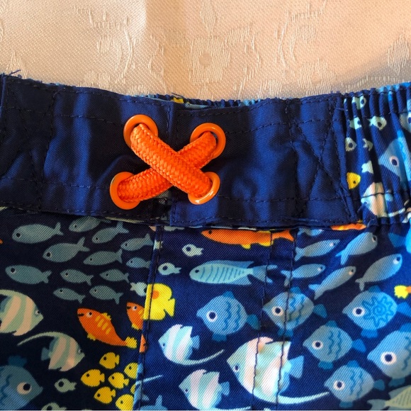 UVSkinz Boys Size 5 Blue Fish Swimming Trunks Baiting Shorts Mesh Lining Pocket - Picture 7 of 16
